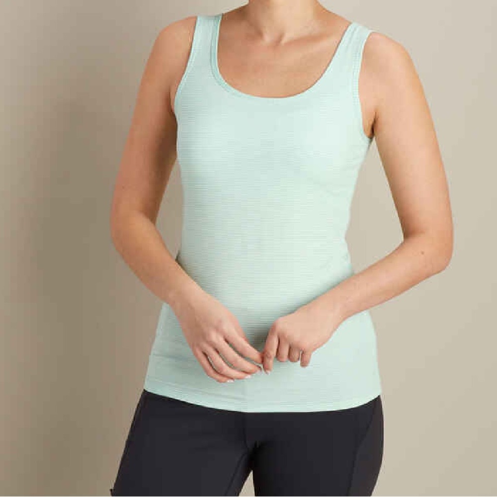 Duluth Trading Women's Pier Genius Shelf Bra Tank- Lilac & White Stripe - Picture 8 of 11